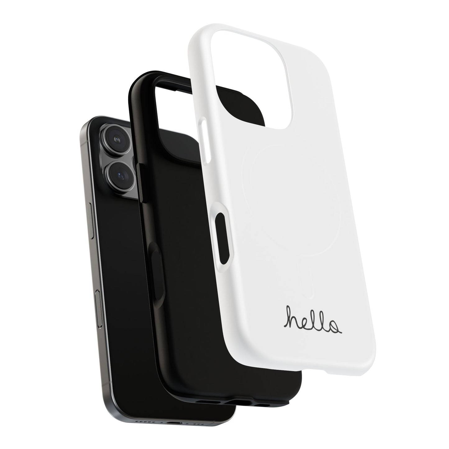 Minimalist iPhone Magnetic Case "Hello"