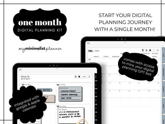 2025 June - Monthly Minimalist Digital Planner