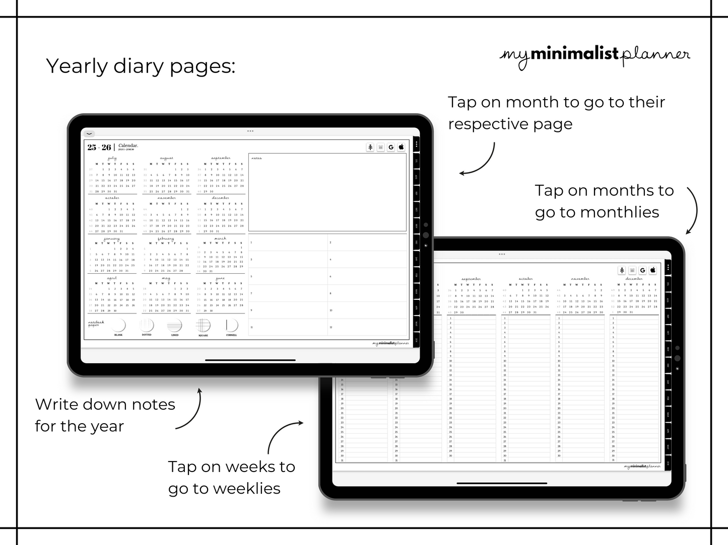 25-26 Minimalist Digital Diary