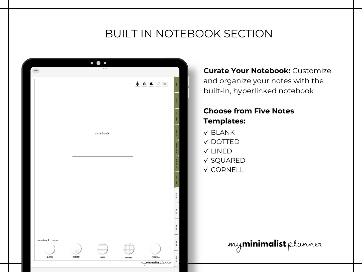 September 2025 - Monthly Minimalist Digital Planner