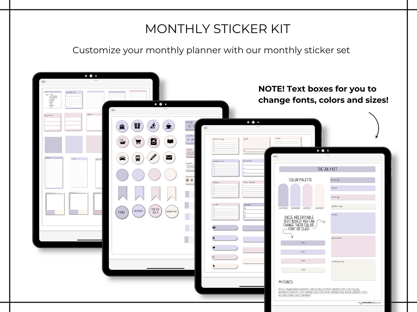 August 2025 - Monthly Minimalist Digital Planner