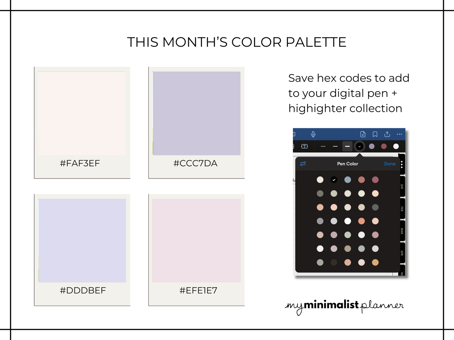 August 2025 - Monthly Minimalist Digital Planner