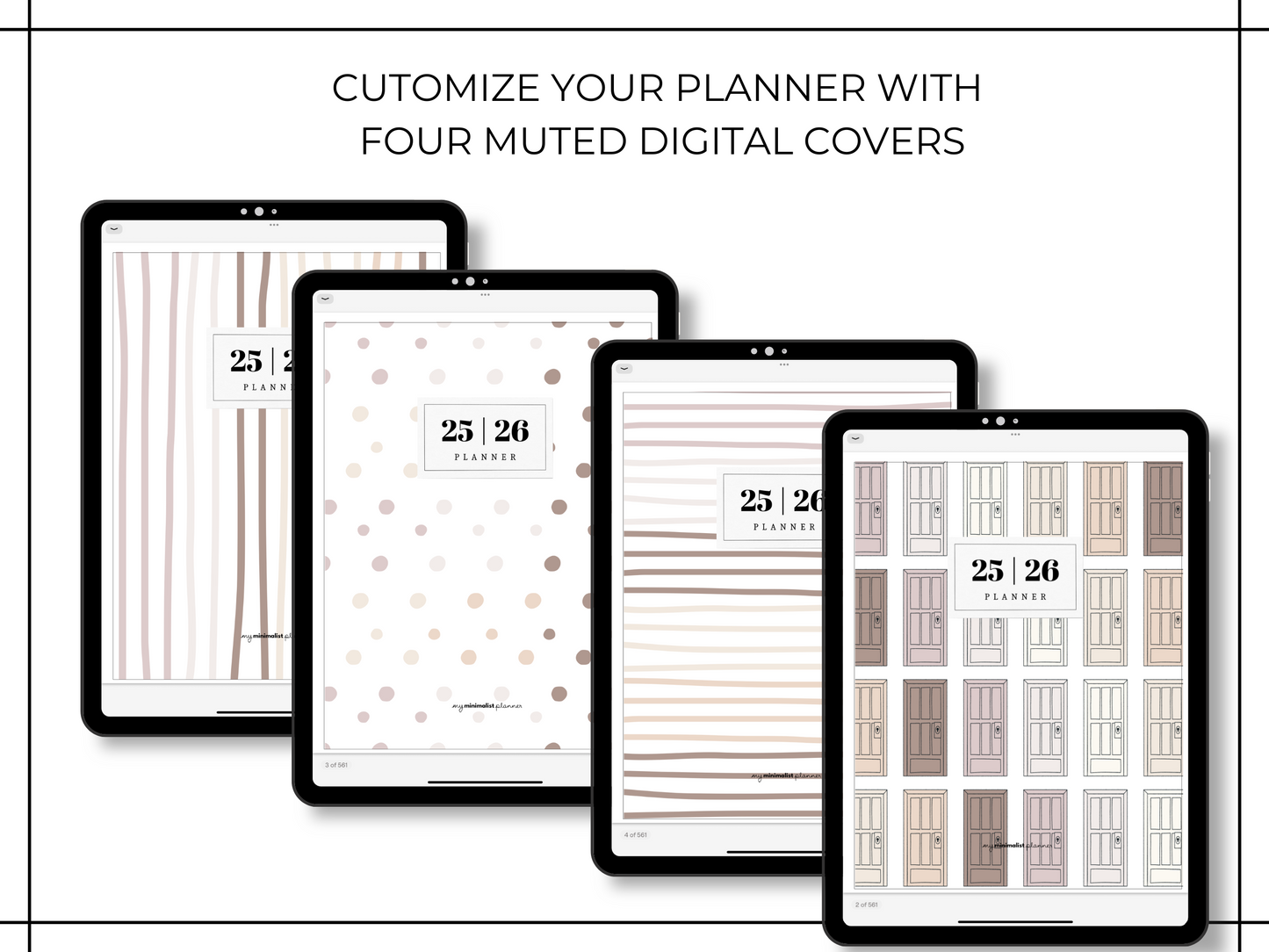2025 - 2026 Minimalist Mid Year Digital Planner - Boho