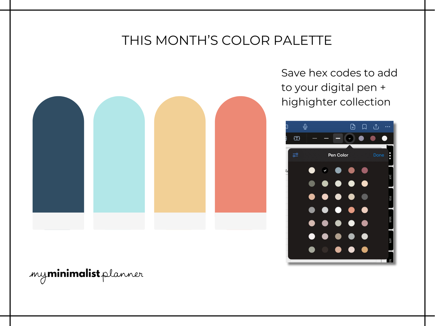 January 2026 - Monthly Minimalist Digital Planner