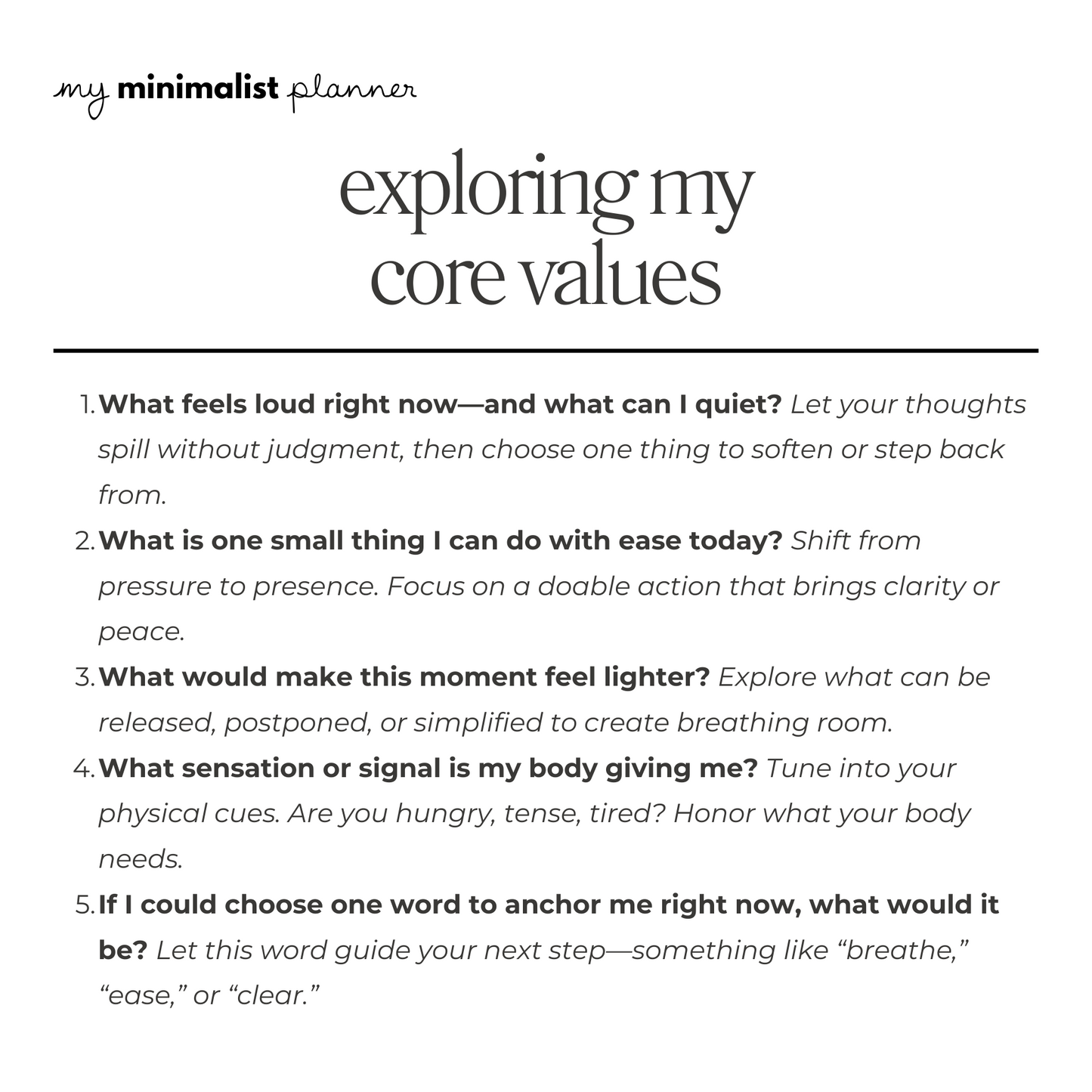 Journaling Prompts
