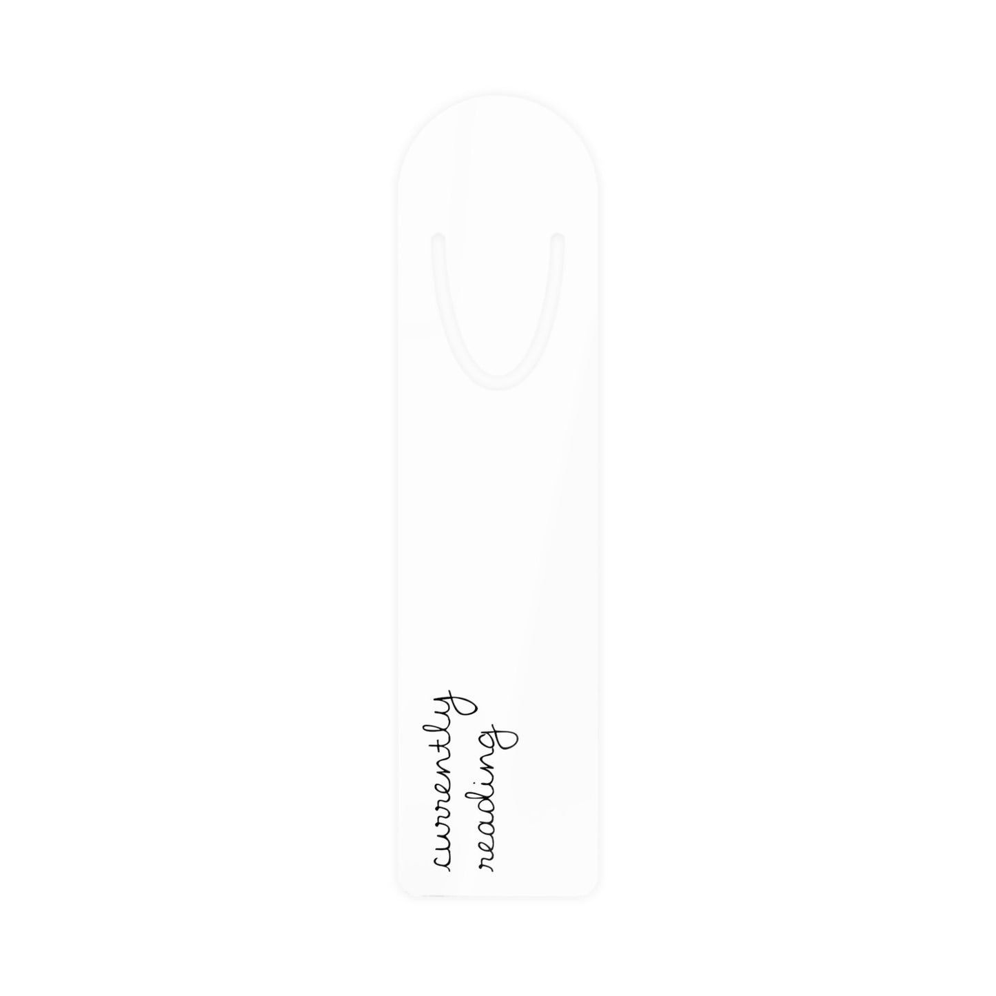 Minimalist Currently Reading Bookmark, White Luxury Metallic Page Markers