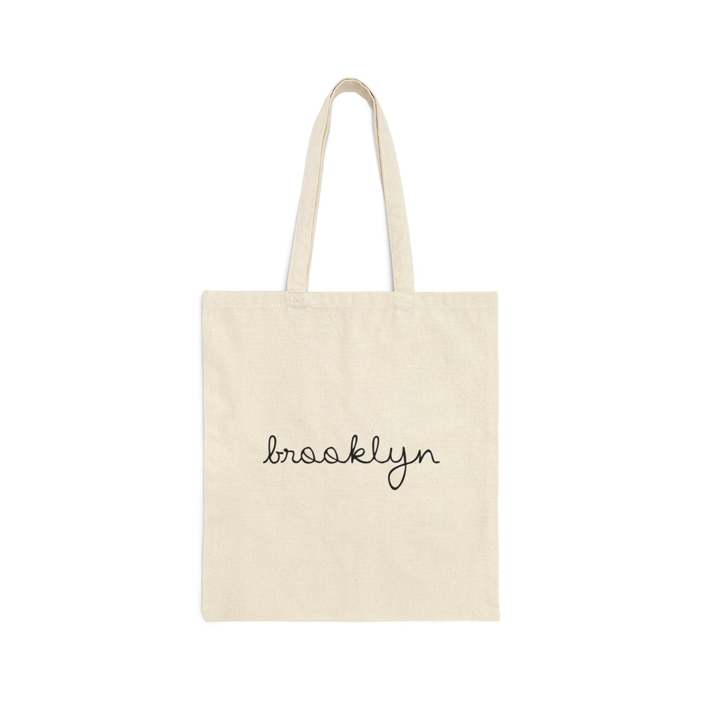 Minimalist Brooklyn CanvasTote Bag, Black & White City-Inspired Reusable Shopping