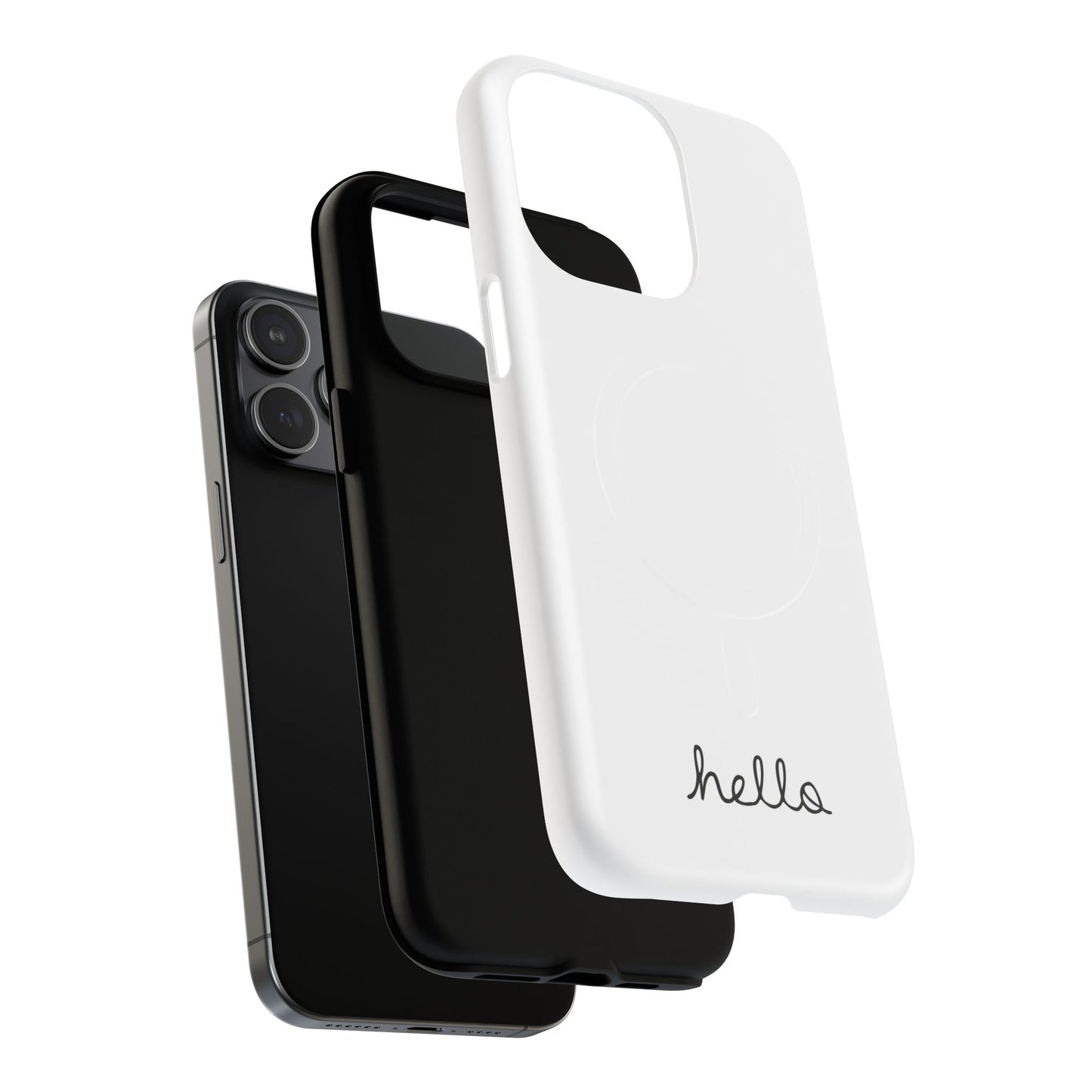 Minimalist iPhone Magnetic Case "Hello"