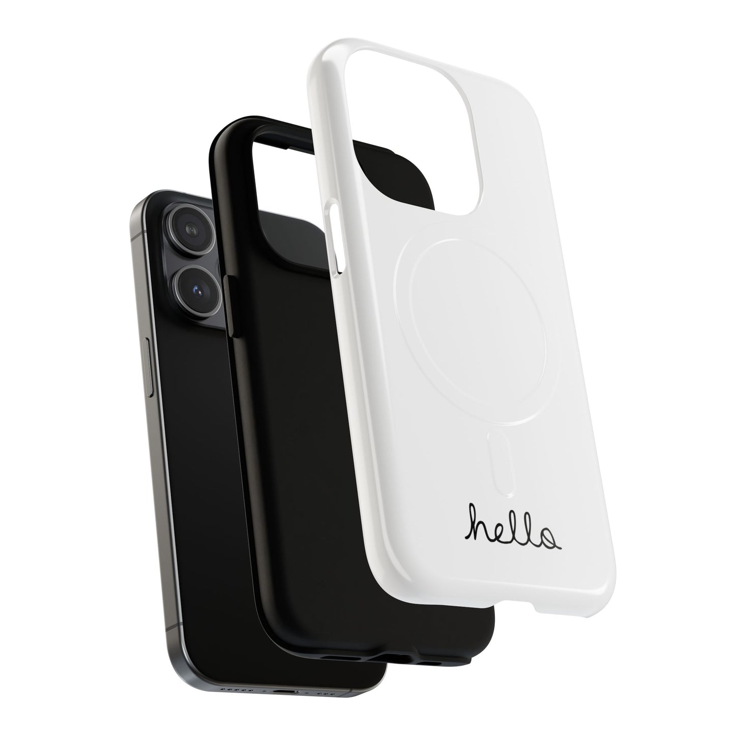 Minimalist iPhone Magnetic Case "Hello"