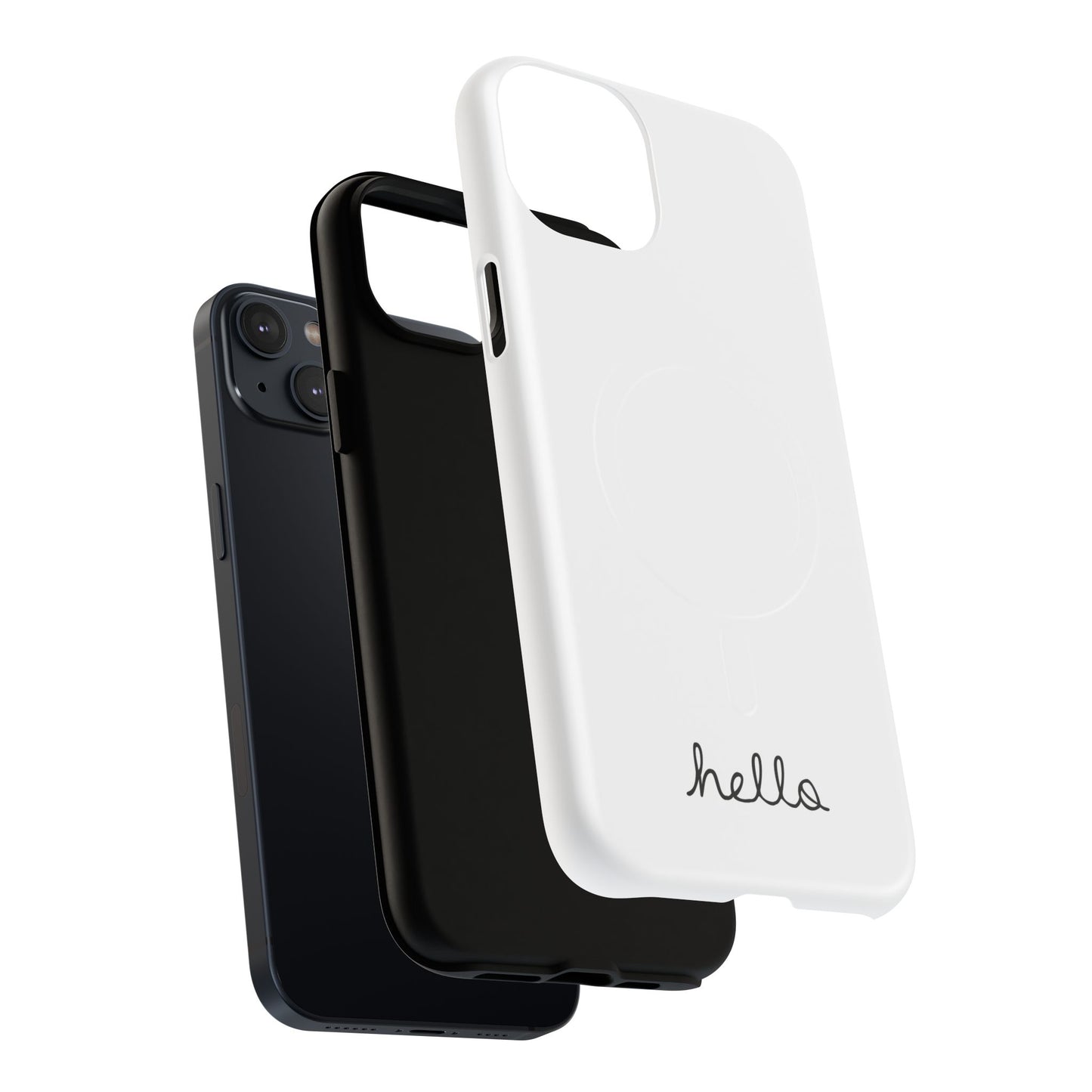Minimalist iPhone Magnetic Case "Hello"