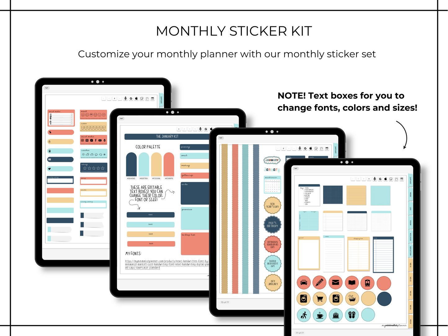 February 2026 - Monthly Minimalist Digital Planner
