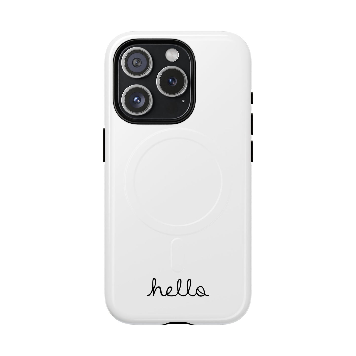 Minimalist iPhone Magnetic Case "Hello"