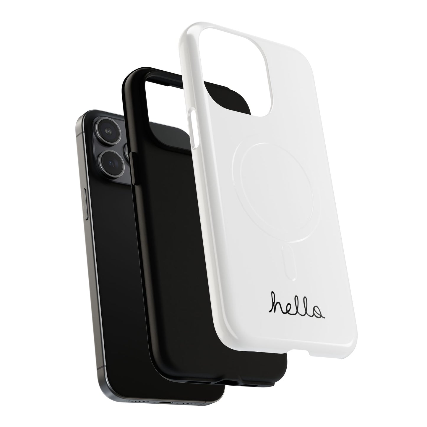 Minimalist iPhone Magnetic Case "Hello"