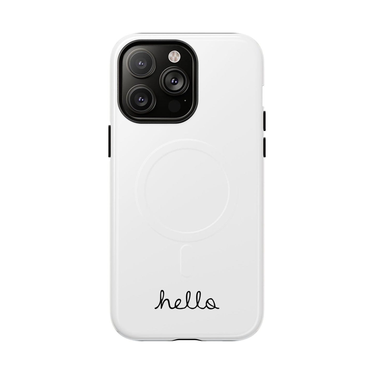 Minimalist iPhone Magnetic Case "Hello"