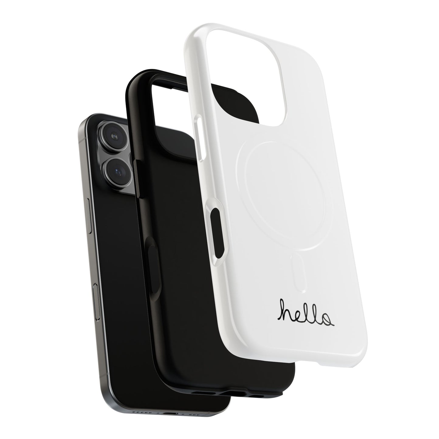 Minimalist iPhone Magnetic Case "Hello"