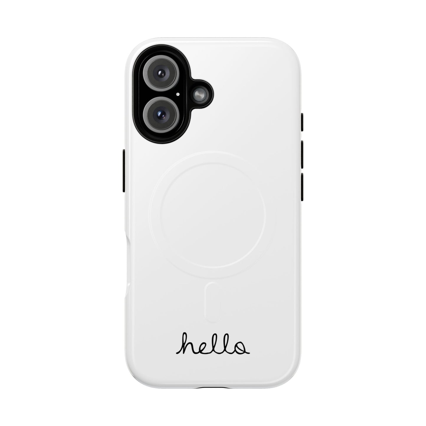 Minimalist iPhone Magnetic Case "Hello"