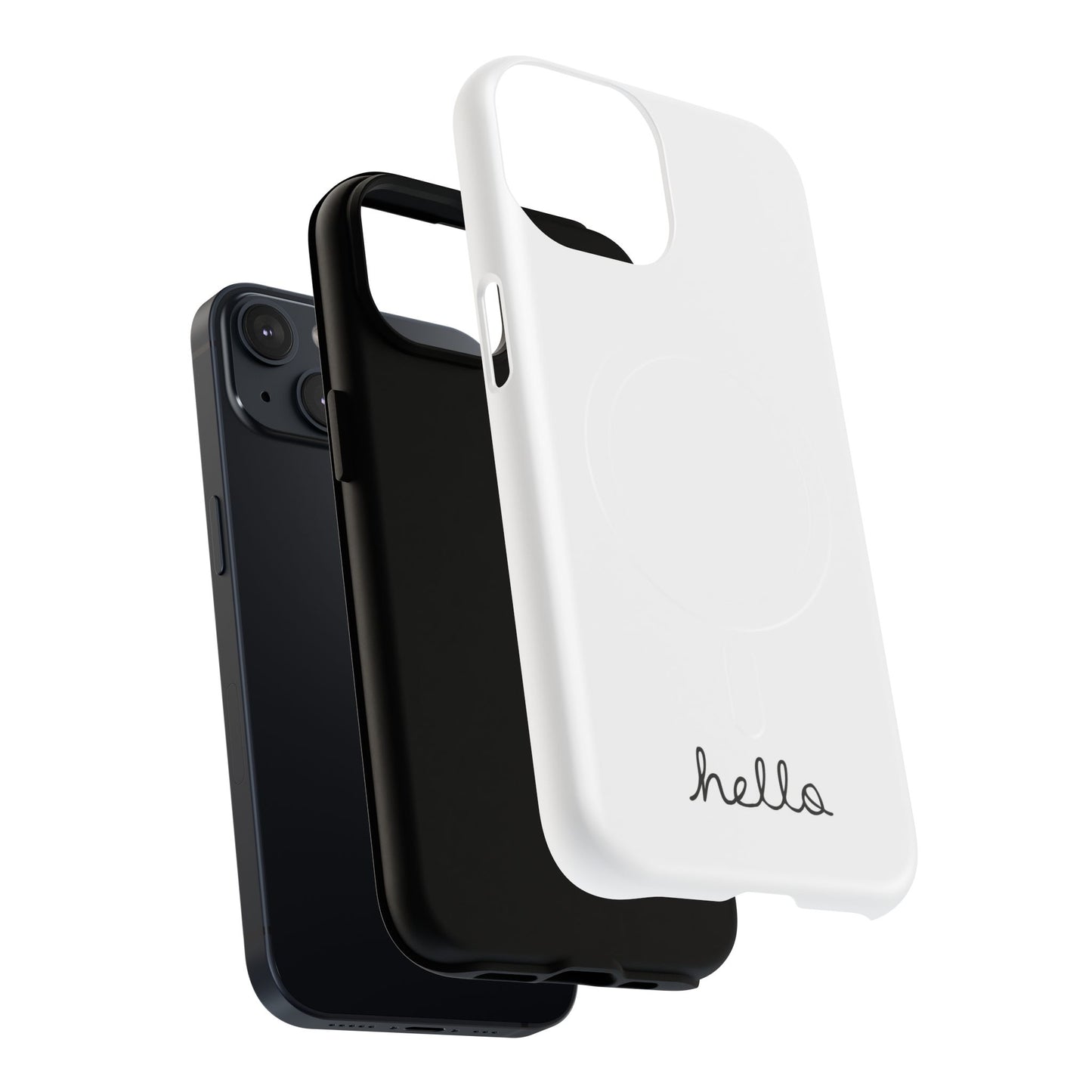 Minimalist iPhone Magnetic Case "Hello"