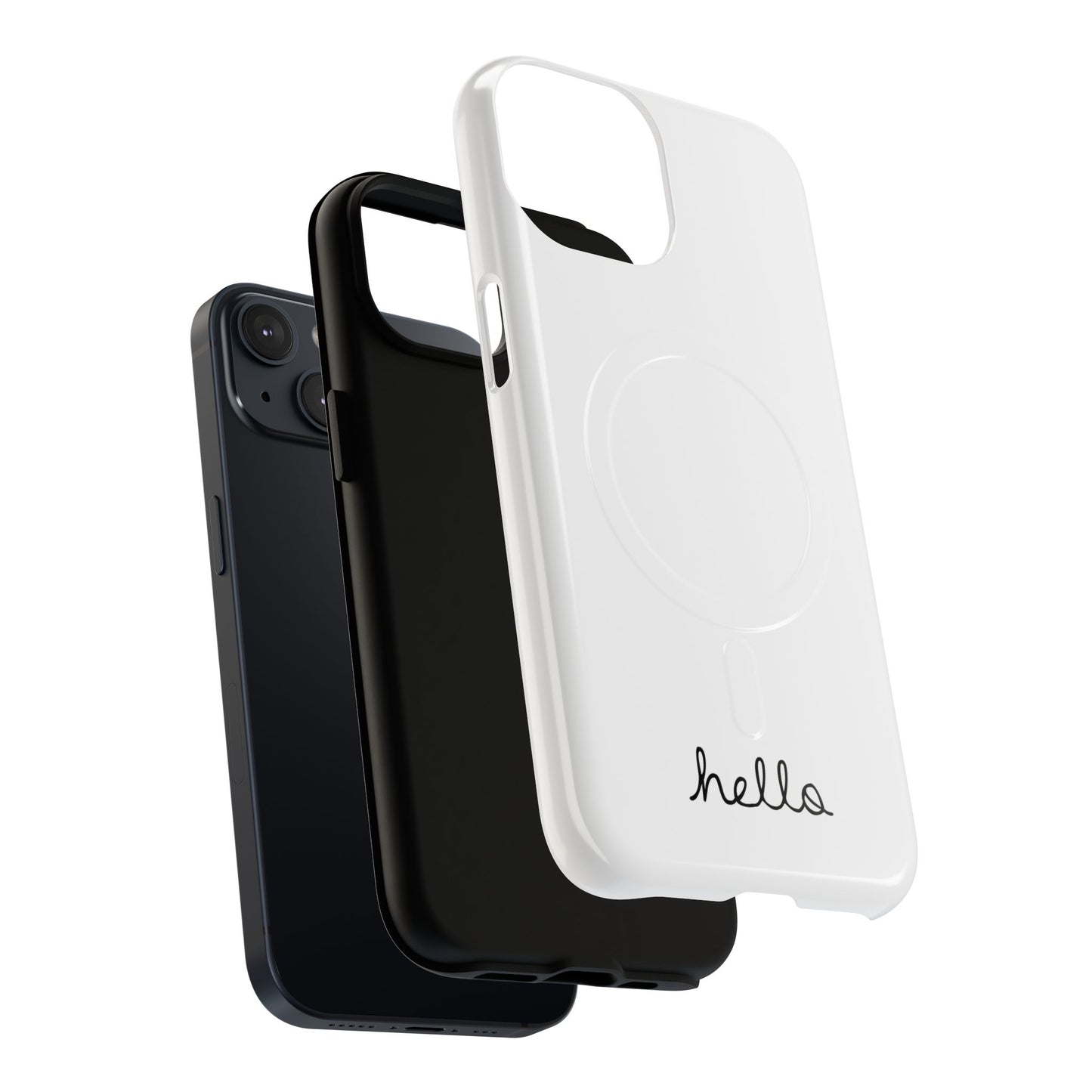 Minimalist iPhone Magnetic Case "Hello"