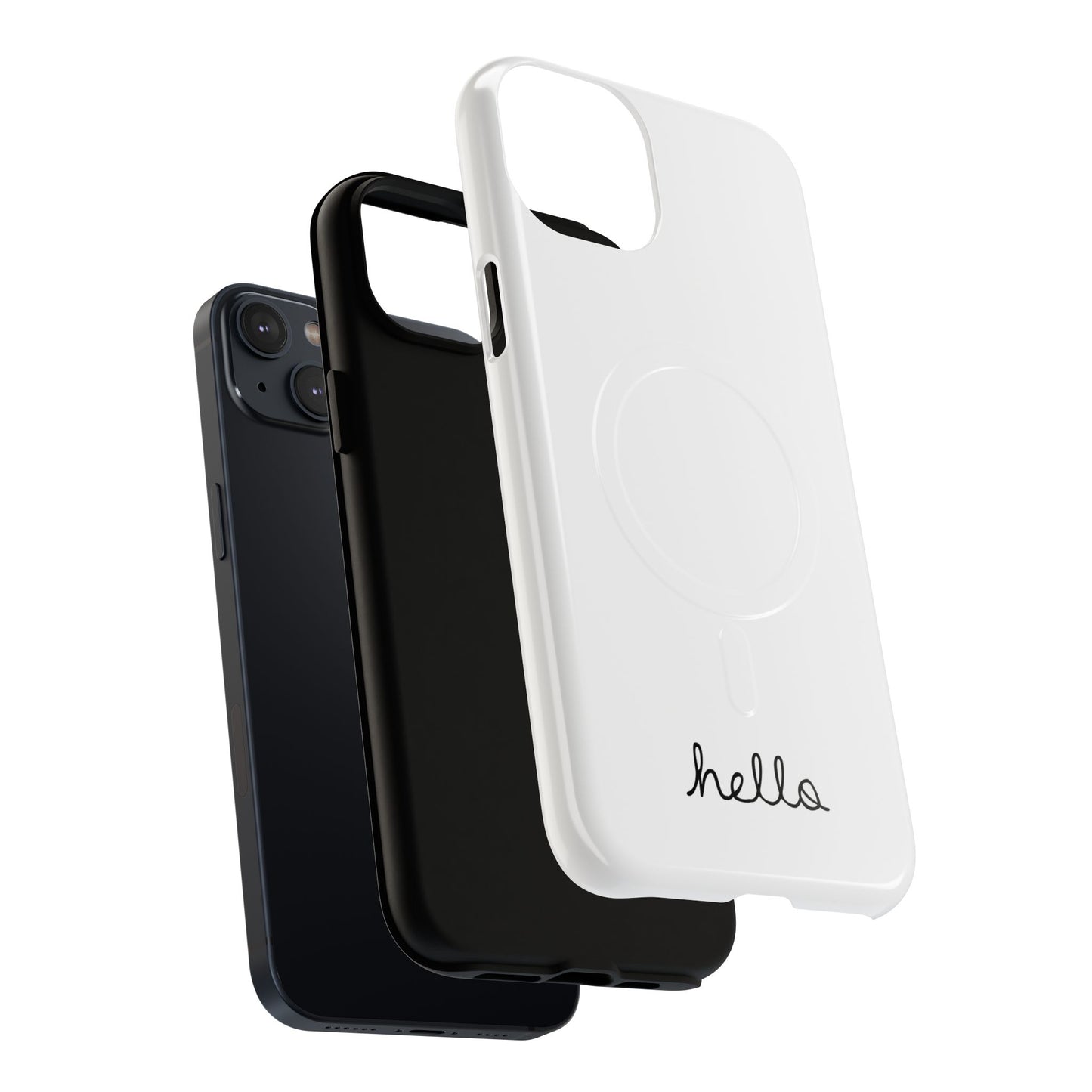 Minimalist iPhone Magnetic Case "Hello"