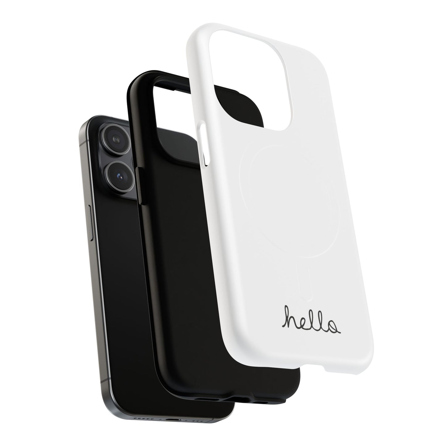 Minimalist iPhone Magnetic Case "Hello"