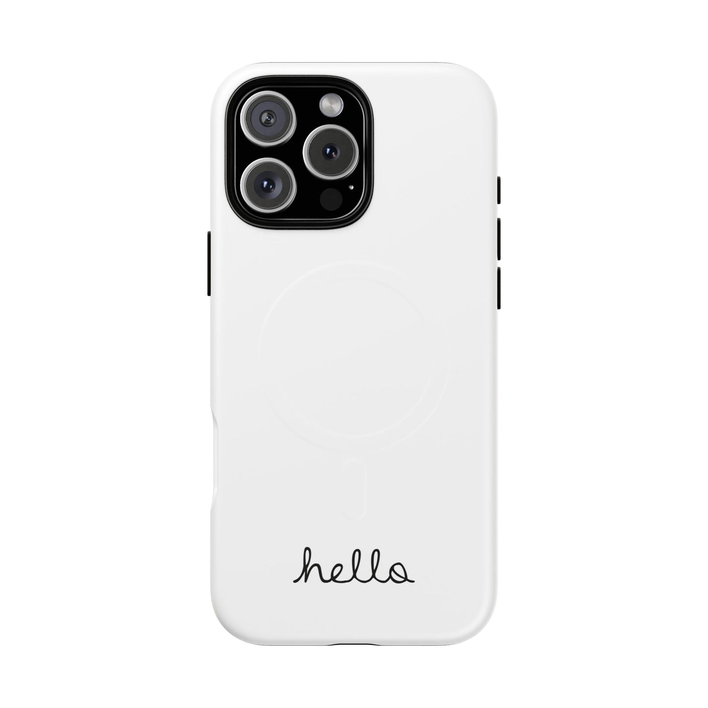 Minimalist iPhone Magnetic Case "Hello"