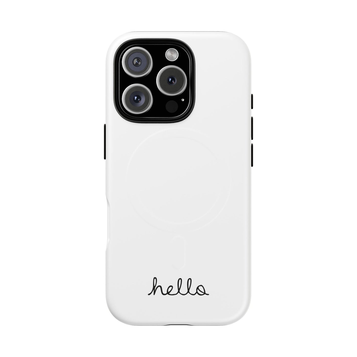 Minimalist iPhone Magnetic Case "Hello"