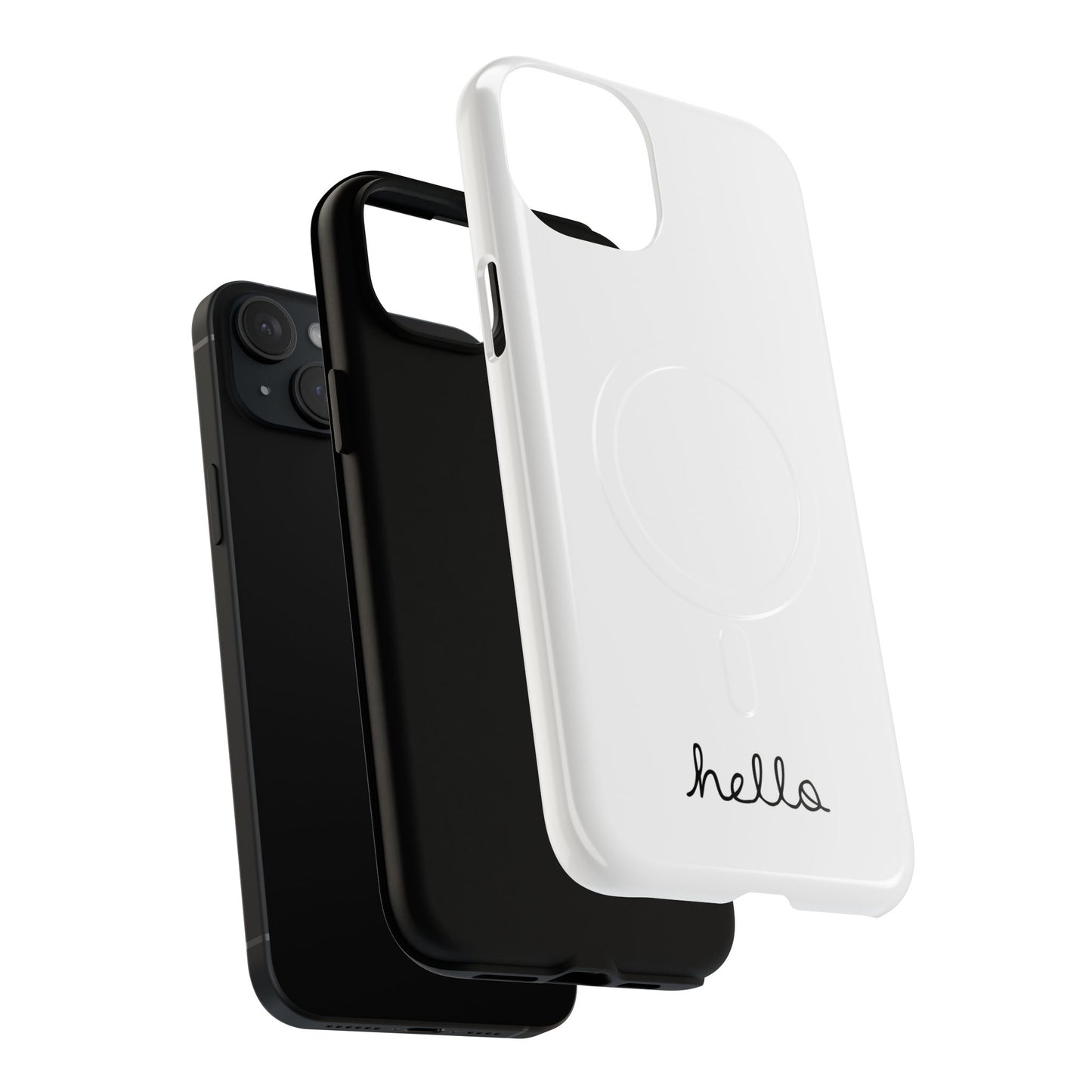 Minimalist iPhone Magnetic Case "Hello"