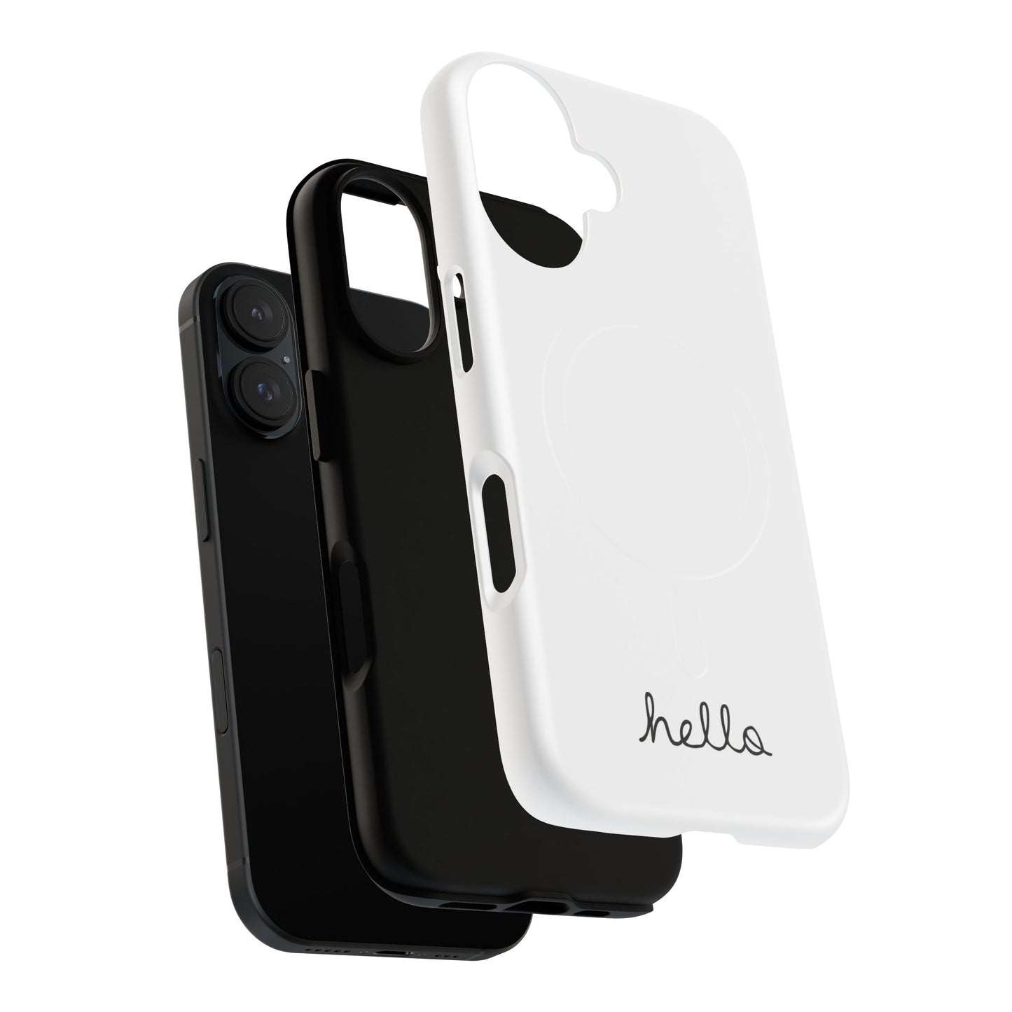 Minimalist iPhone Magnetic Case "Hello"