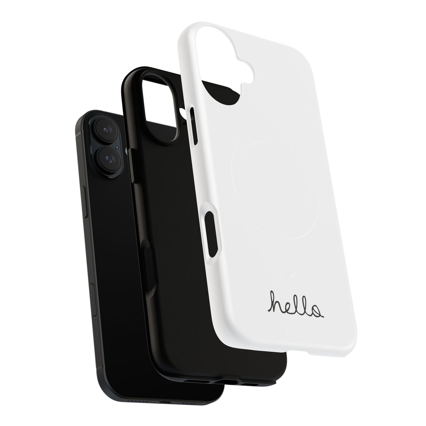Minimalist iPhone Magnetic Case "Hello"