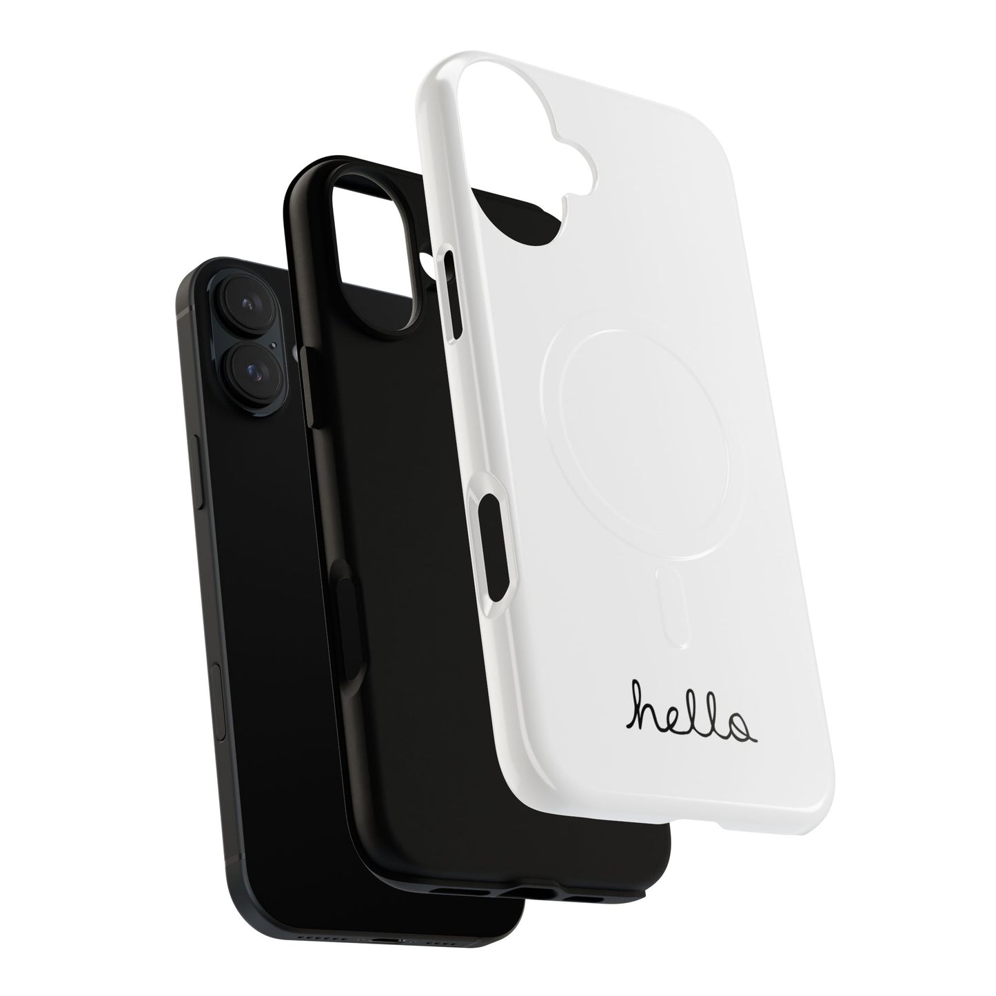 Minimalist iPhone Magnetic Case "Hello"