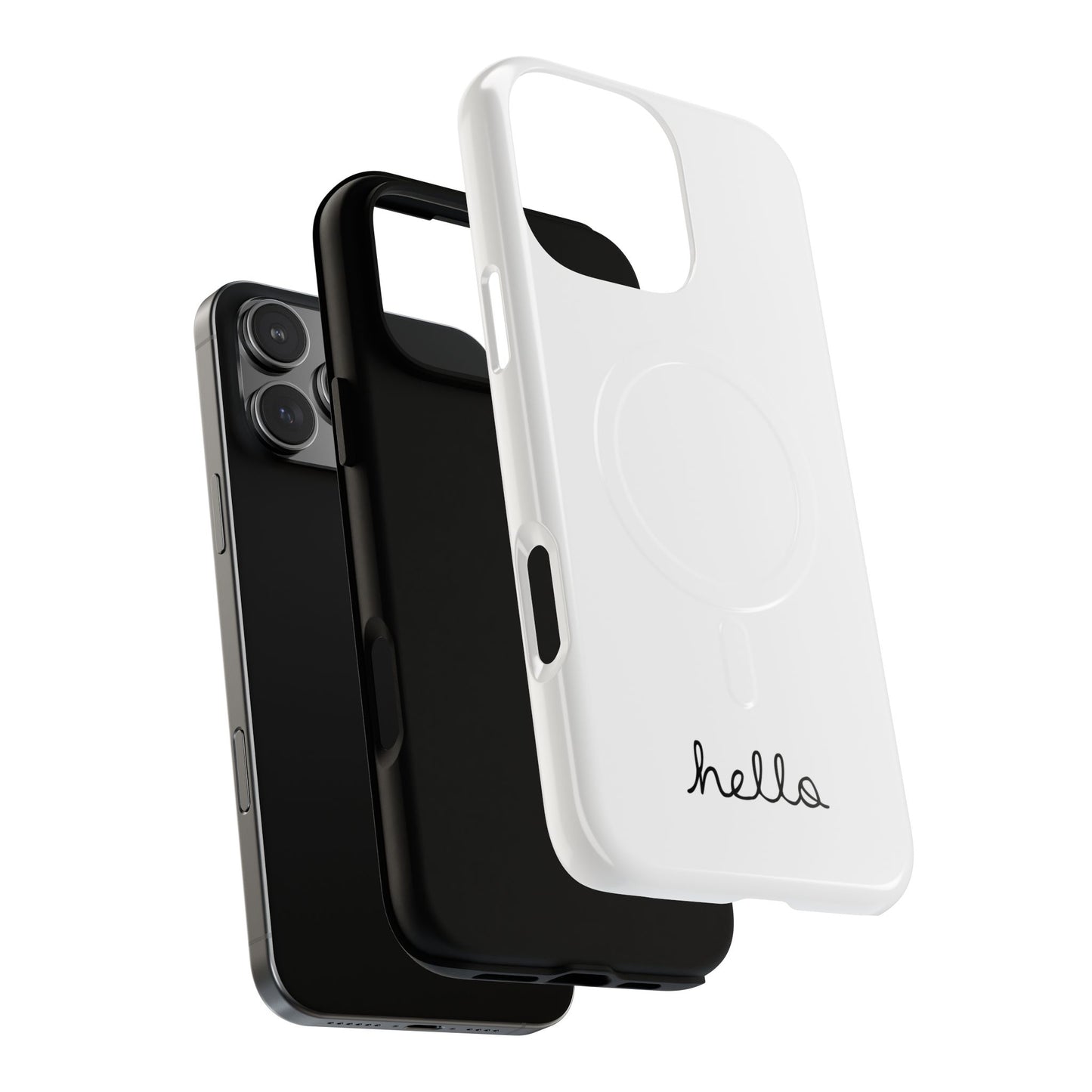 Minimalist iPhone Magnetic Case "Hello"