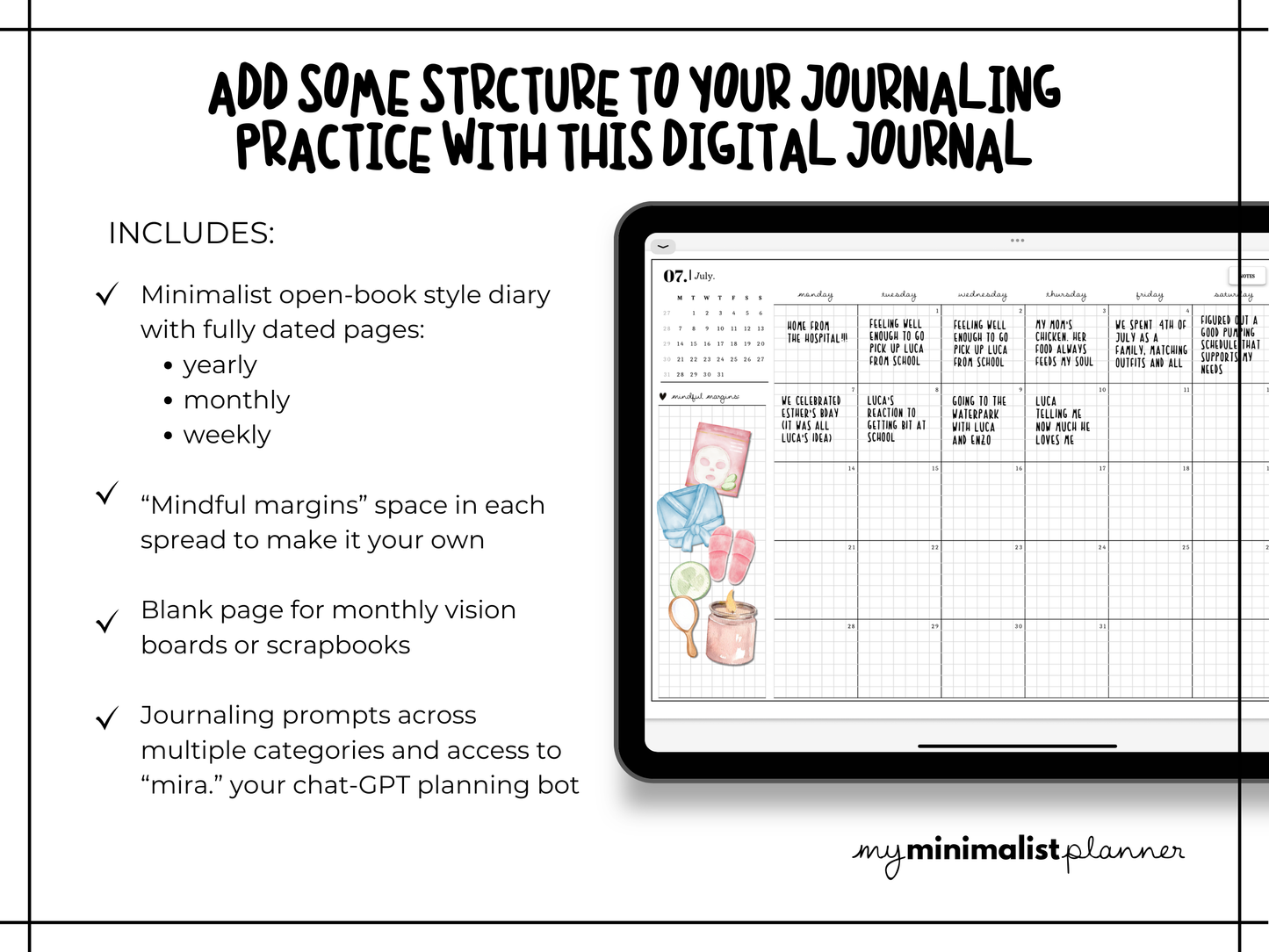 2026 Minimalist Digital Diary