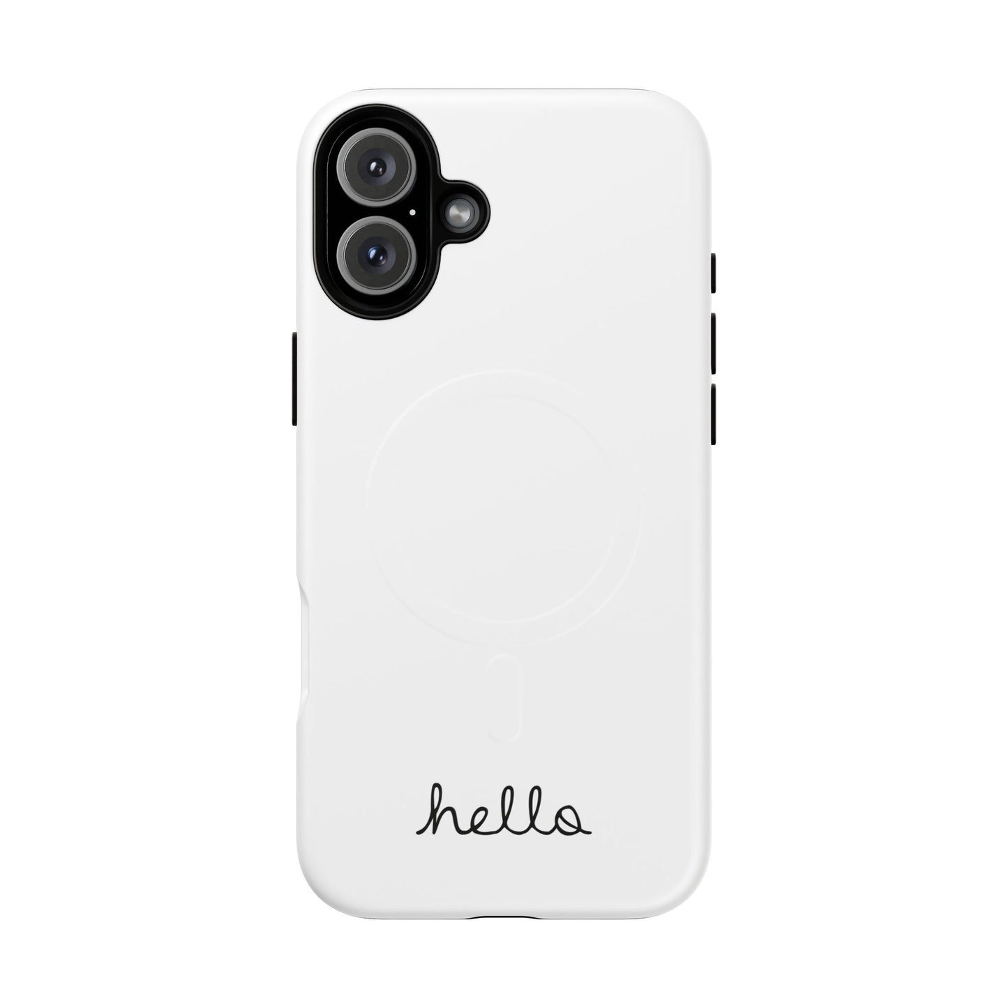Minimalist iPhone Magnetic Case "Hello"