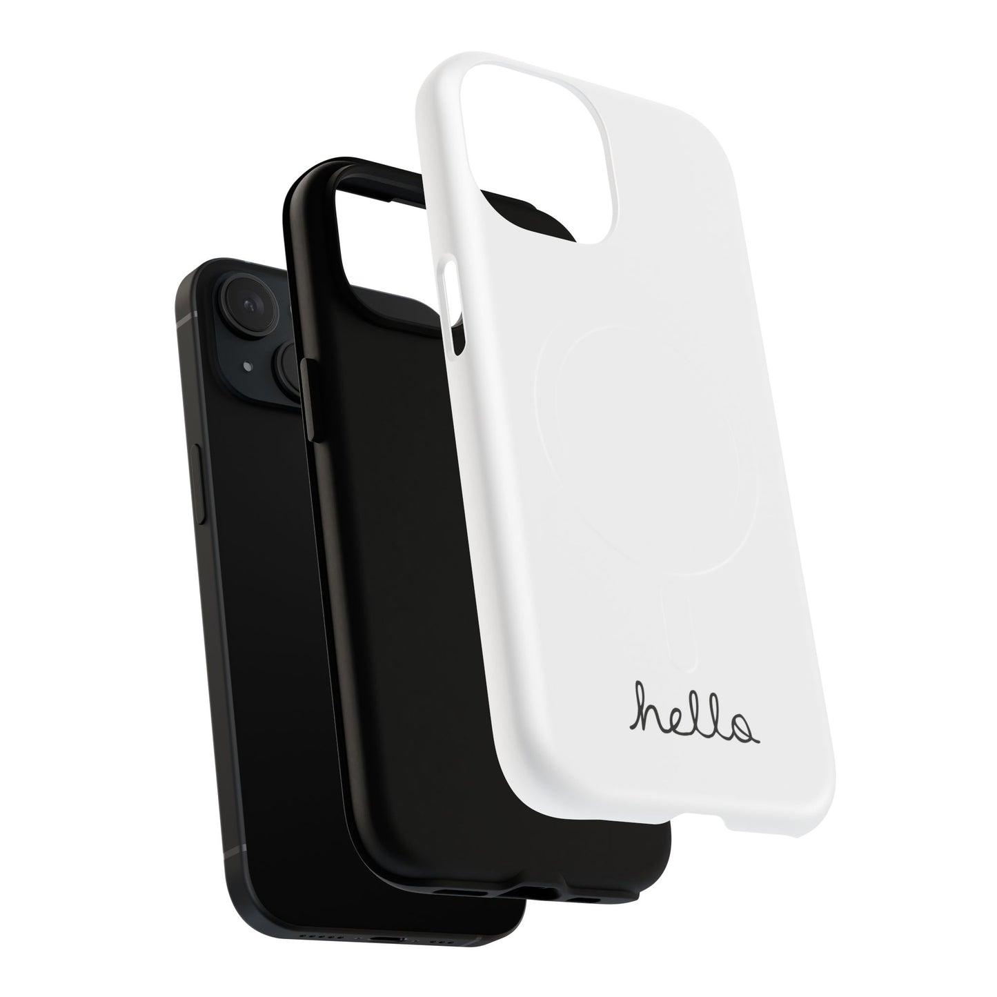 Minimalist iPhone Magnetic Case "Hello"