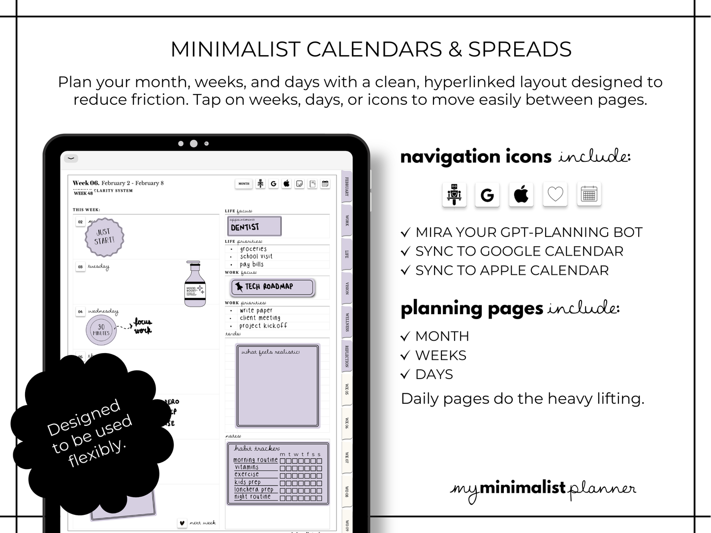 February 2026 - Monthly ADHD Digital Planner