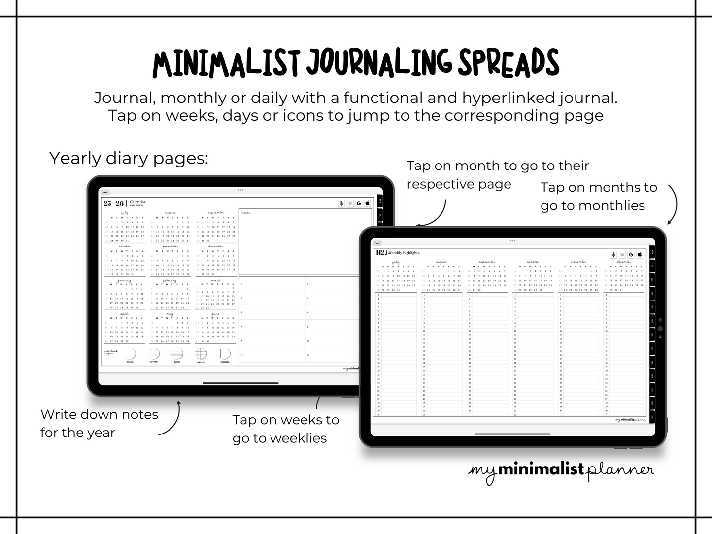2026 Minimalist Digital Diary