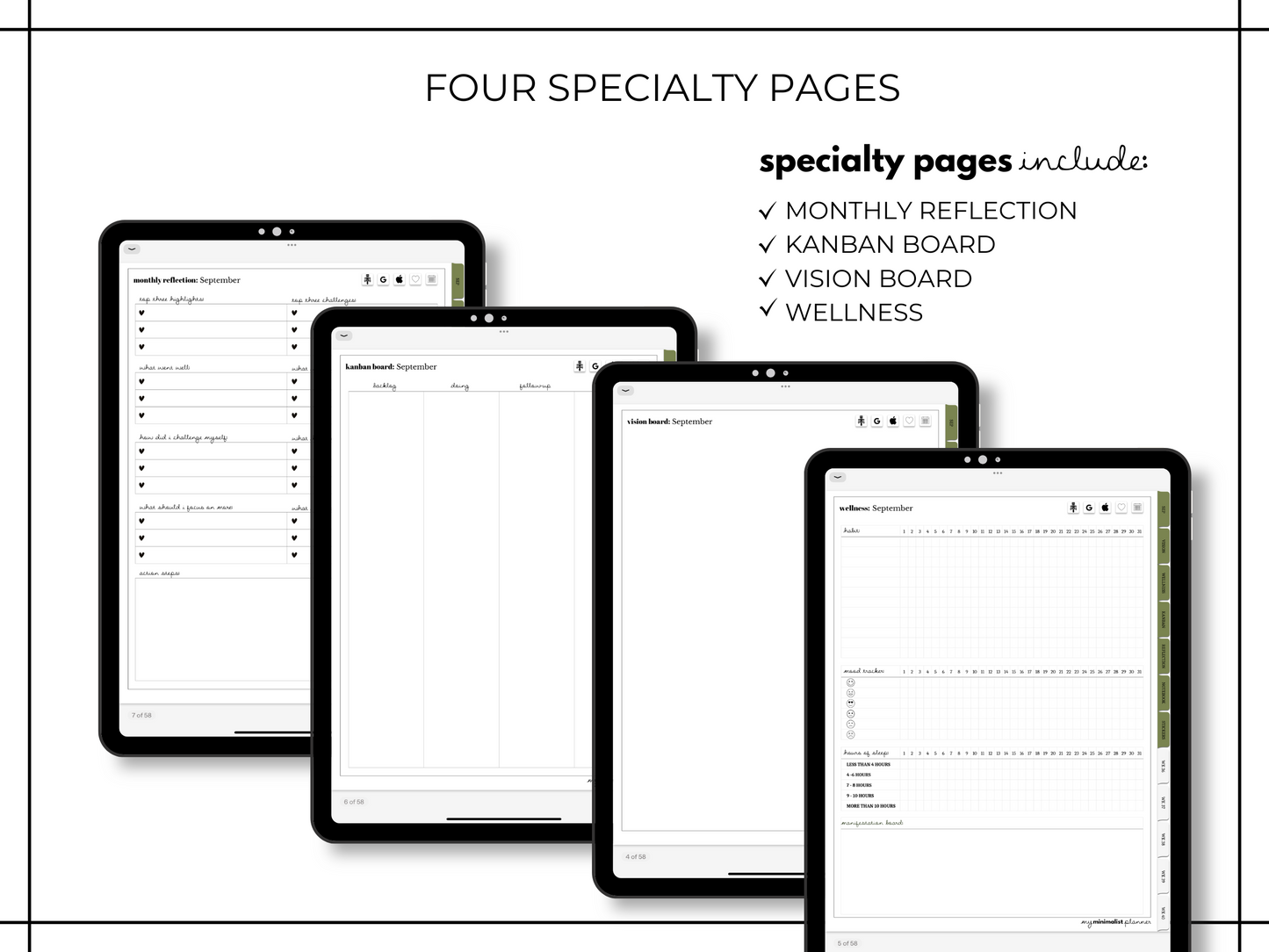 September 2025 - Monthly Minimalist Digital Planner