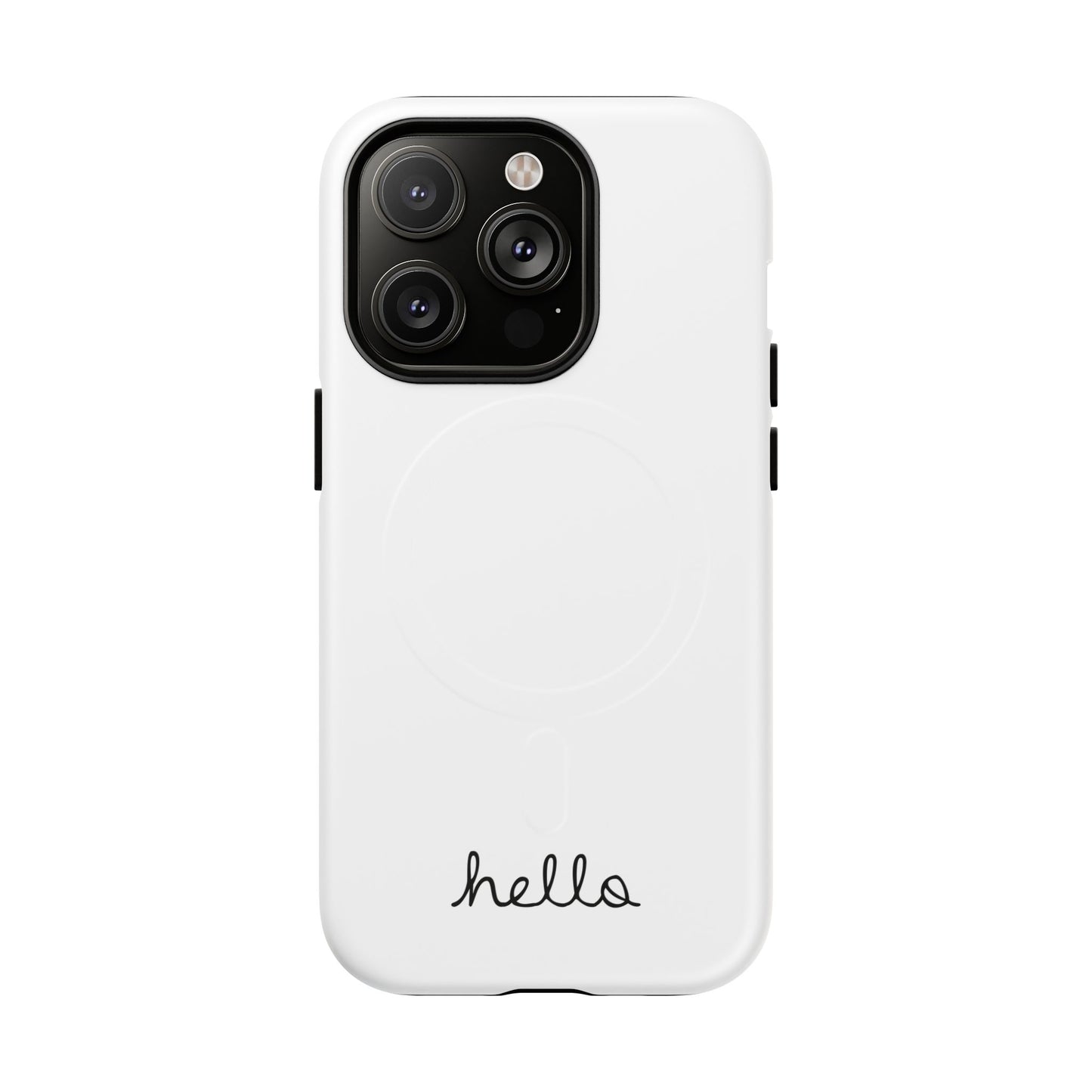 Minimalist iPhone Magnetic Case "Hello"