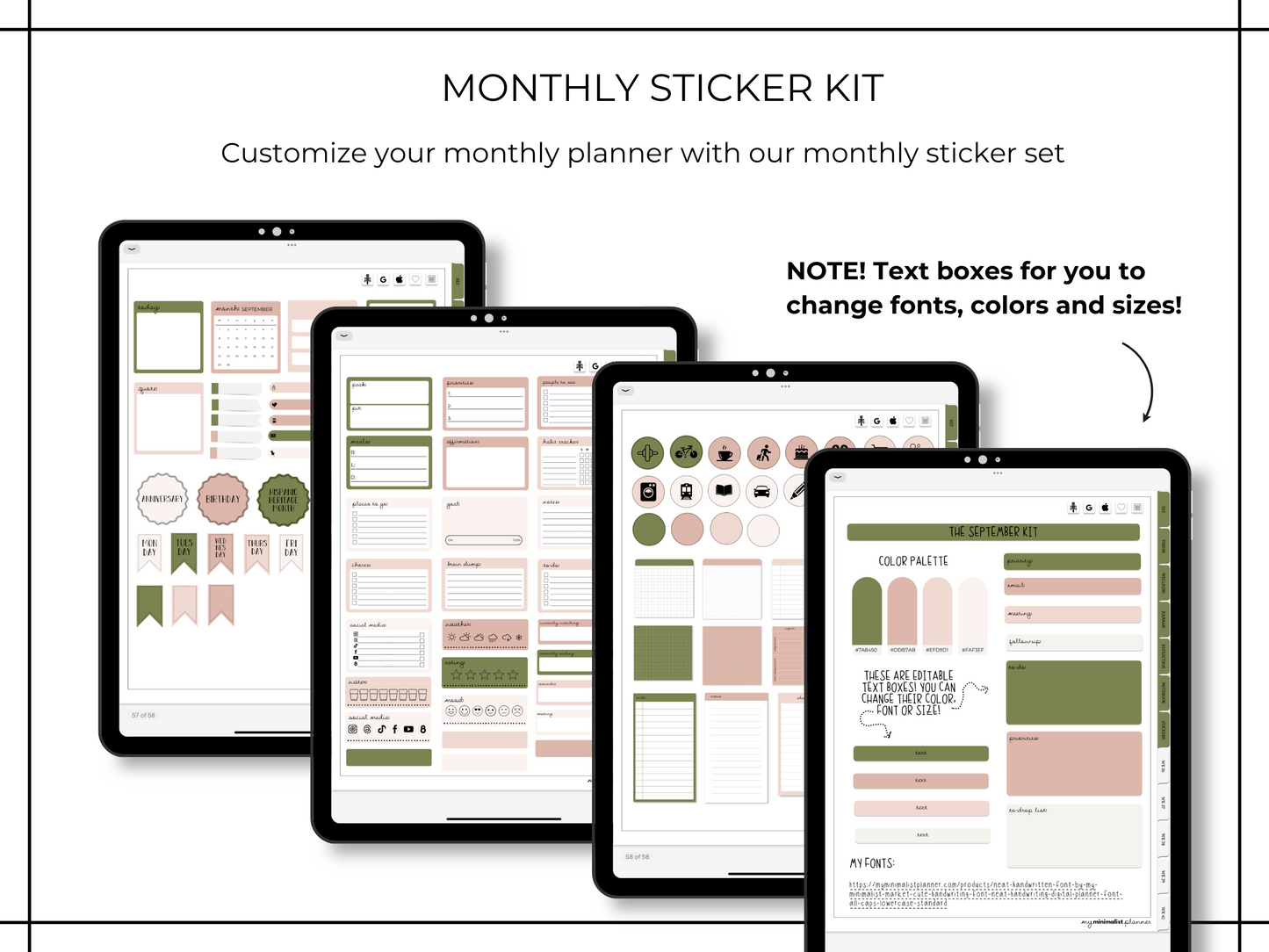 September 2025 - Monthly Minimalist Digital Planner