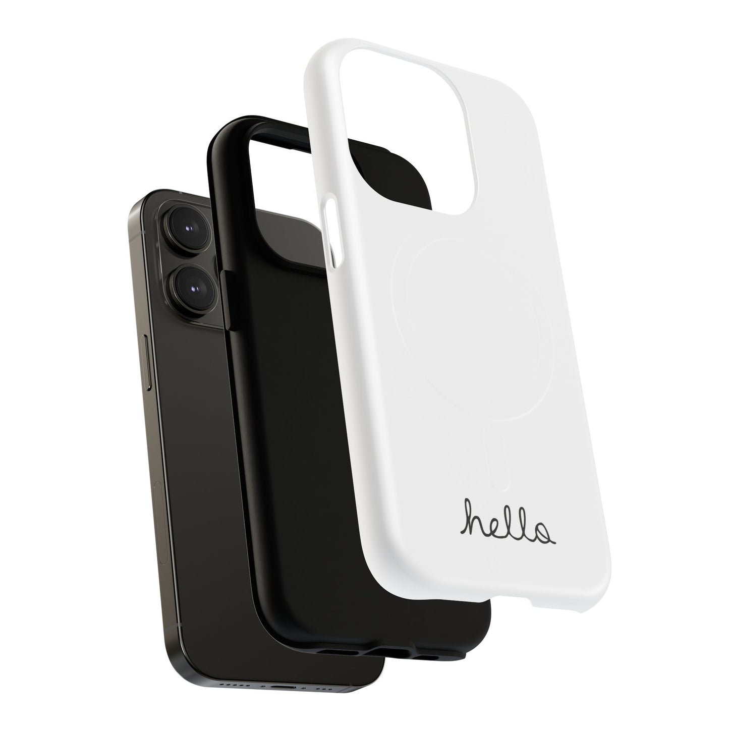 Minimalist iPhone Magnetic Case "Hello"