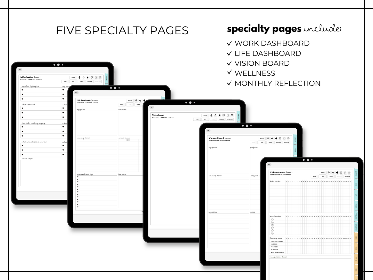 January 2026 - Monthly Minimalist Digital Planner