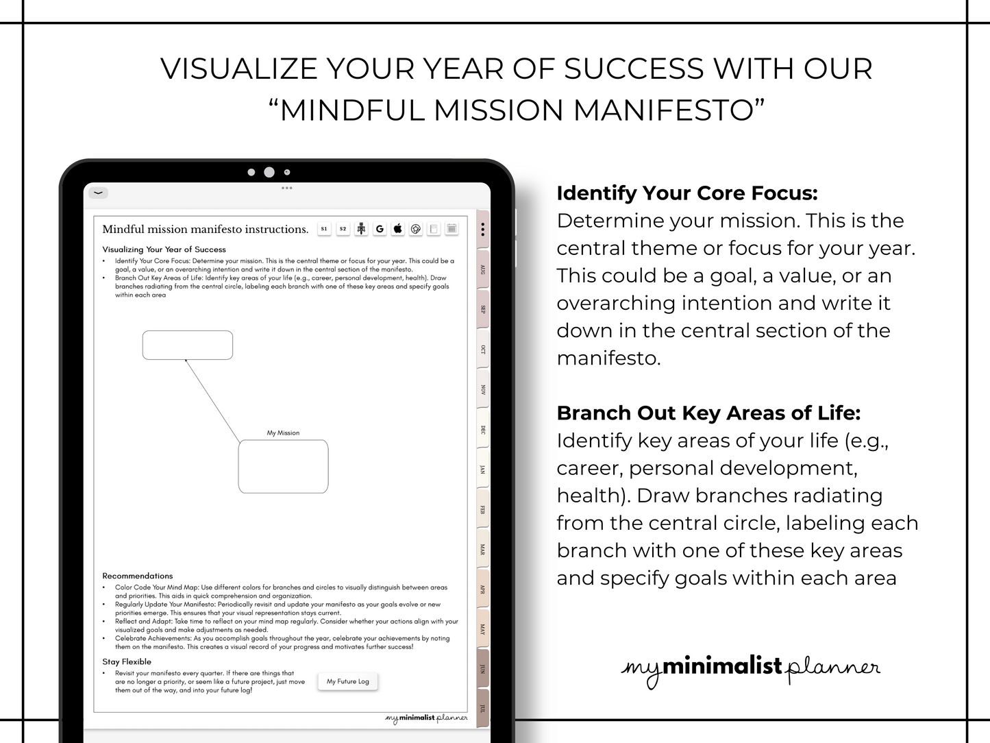 2025 - 2026 Minimalist Mid Year Digital Planner - Boho