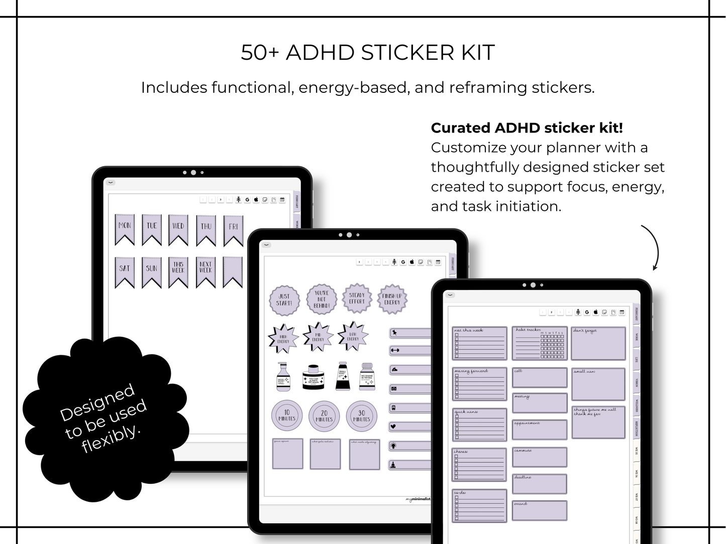 February 2026 - Monthly ADHD Digital Planner