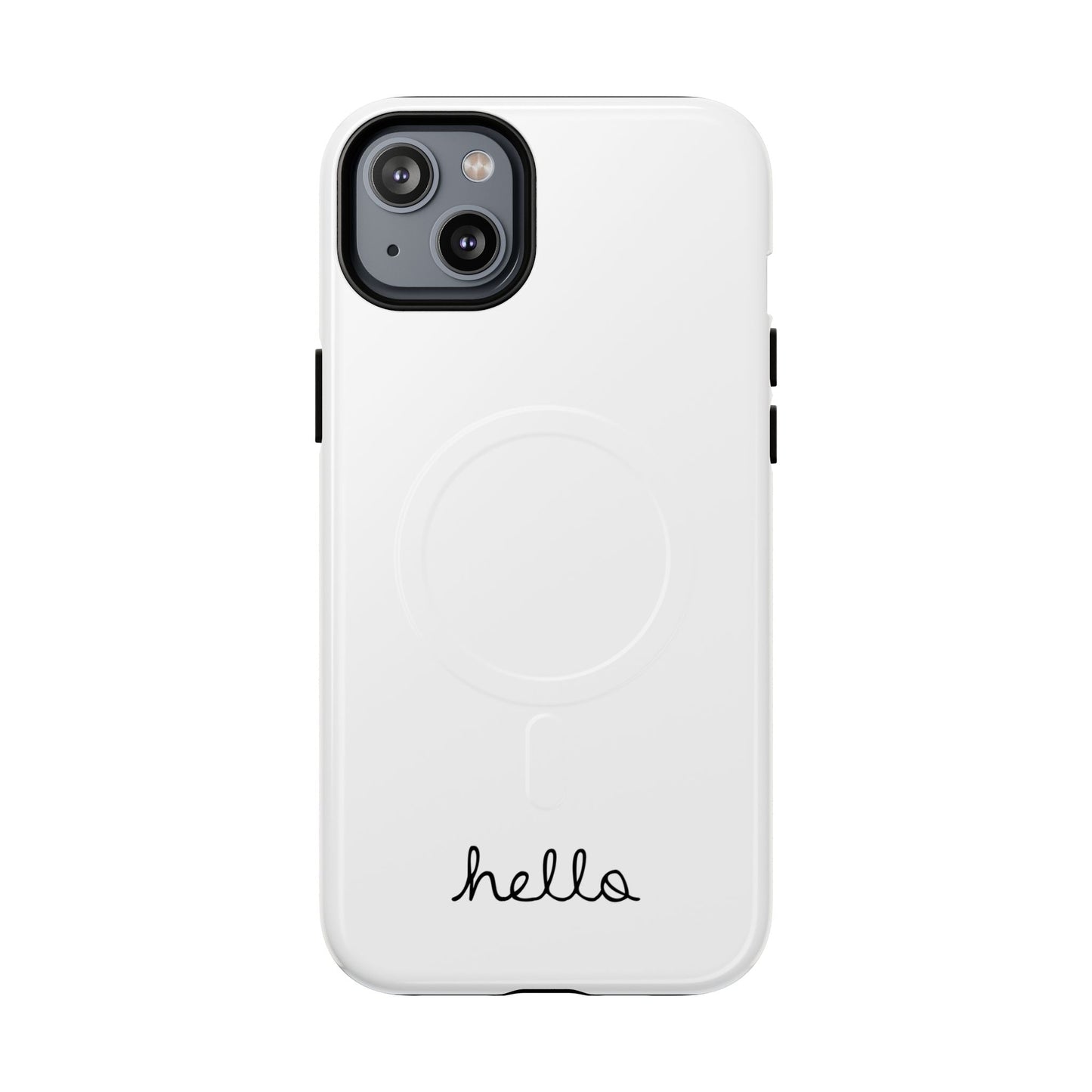 Minimalist iPhone Magnetic Case "Hello"