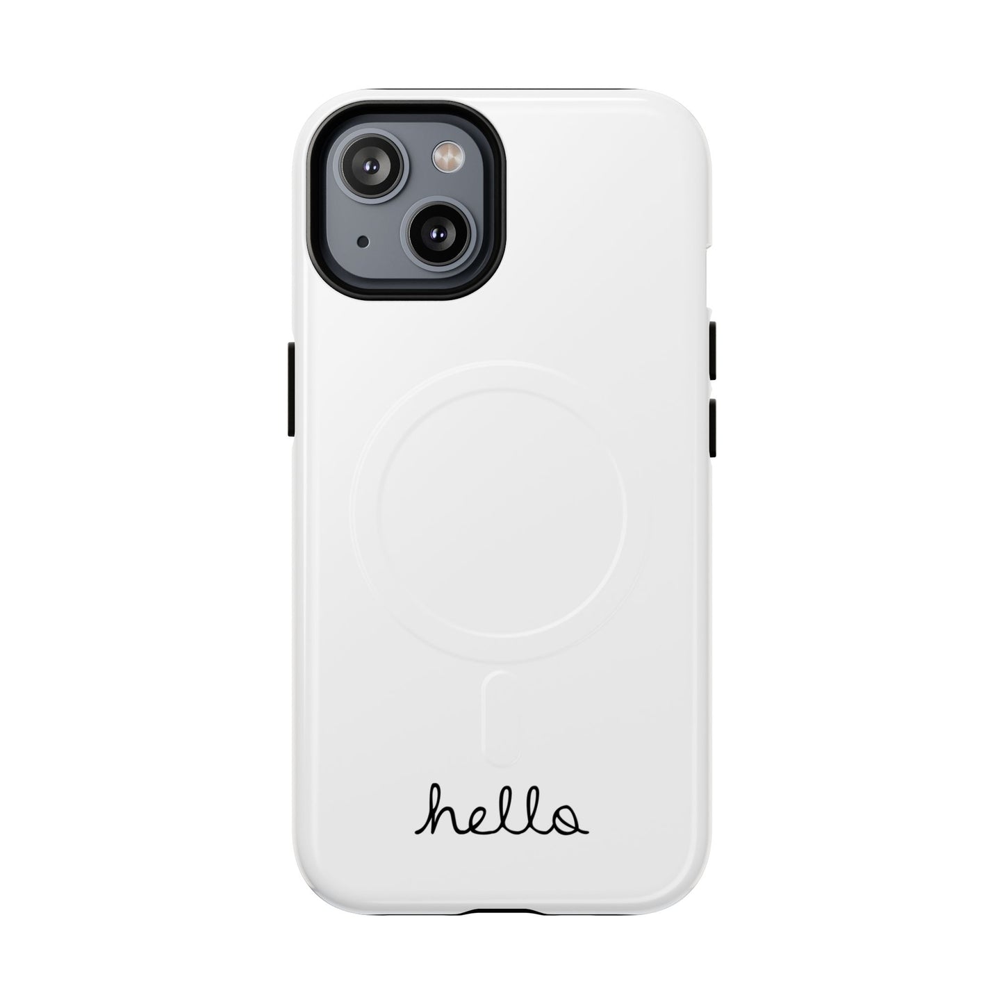 Minimalist iPhone Magnetic Case "Hello"
