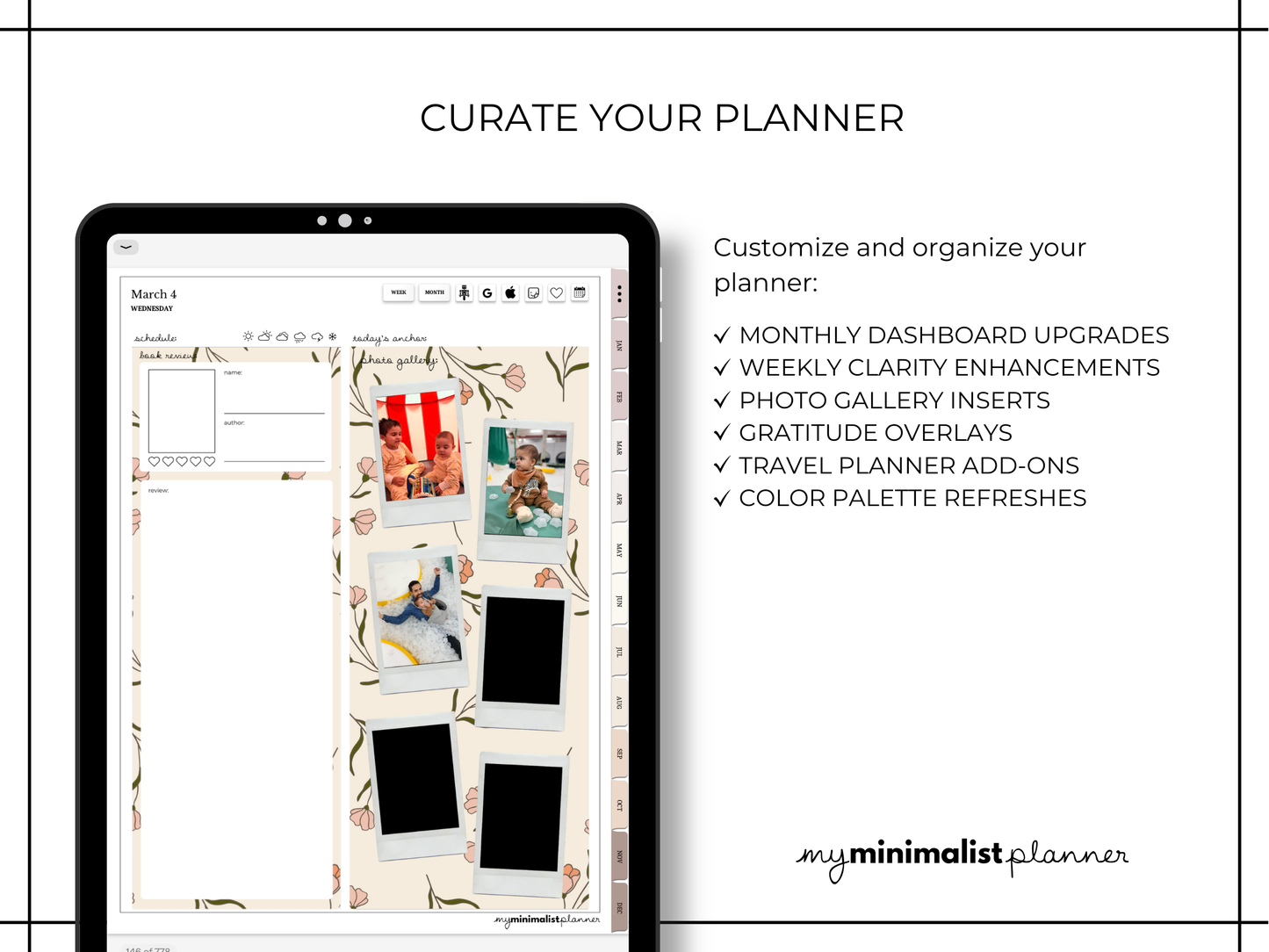 March Digital Planner Template Kit
