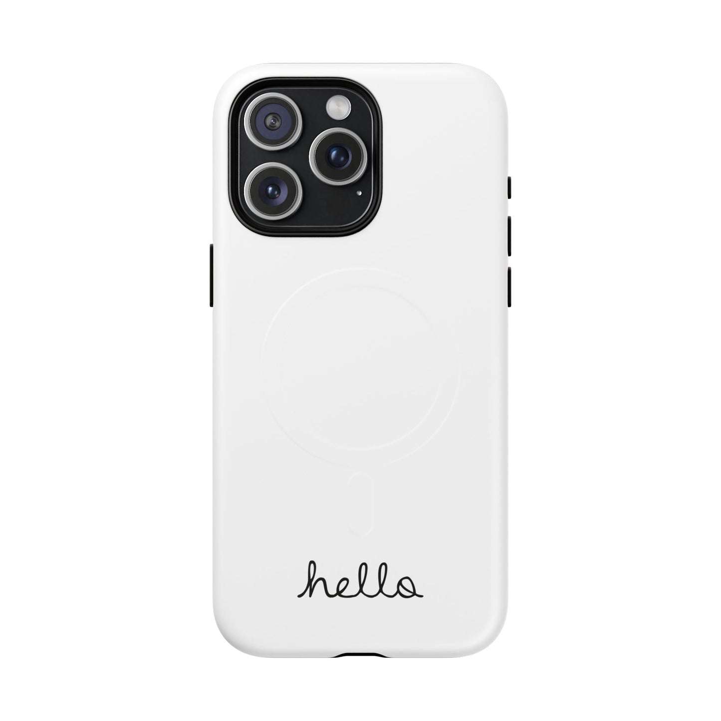 Minimalist iPhone Magnetic Case "Hello"