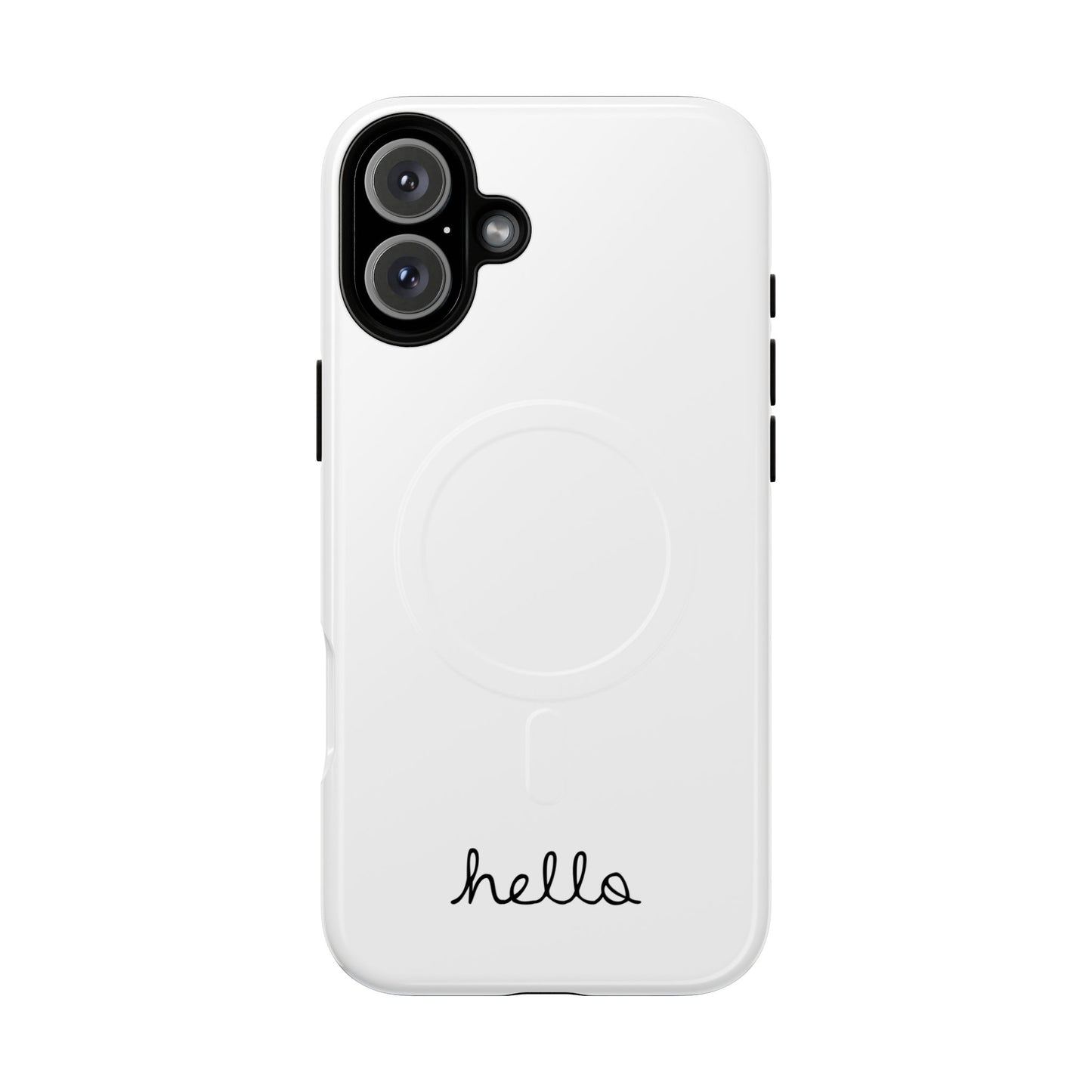 Minimalist iPhone Magnetic Case "Hello"