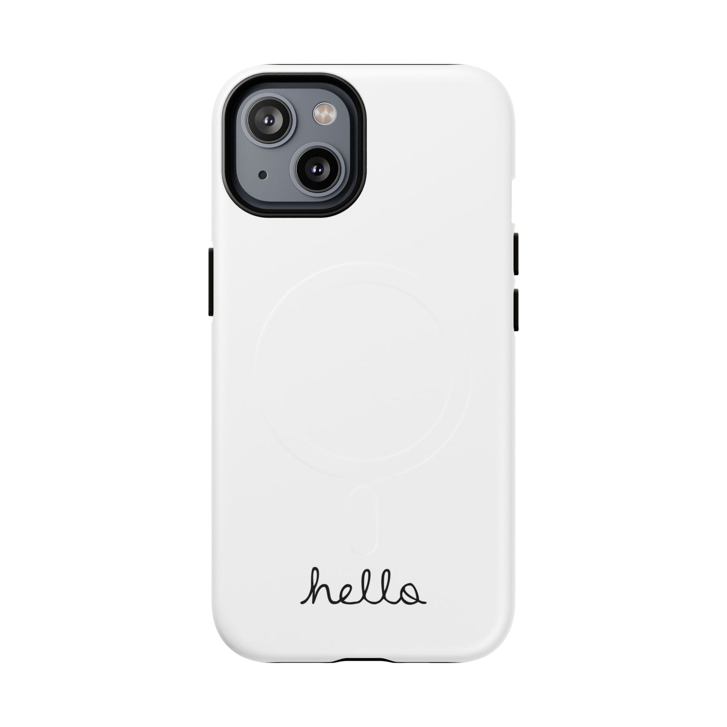 Minimalist iPhone Magnetic Case "Hello"