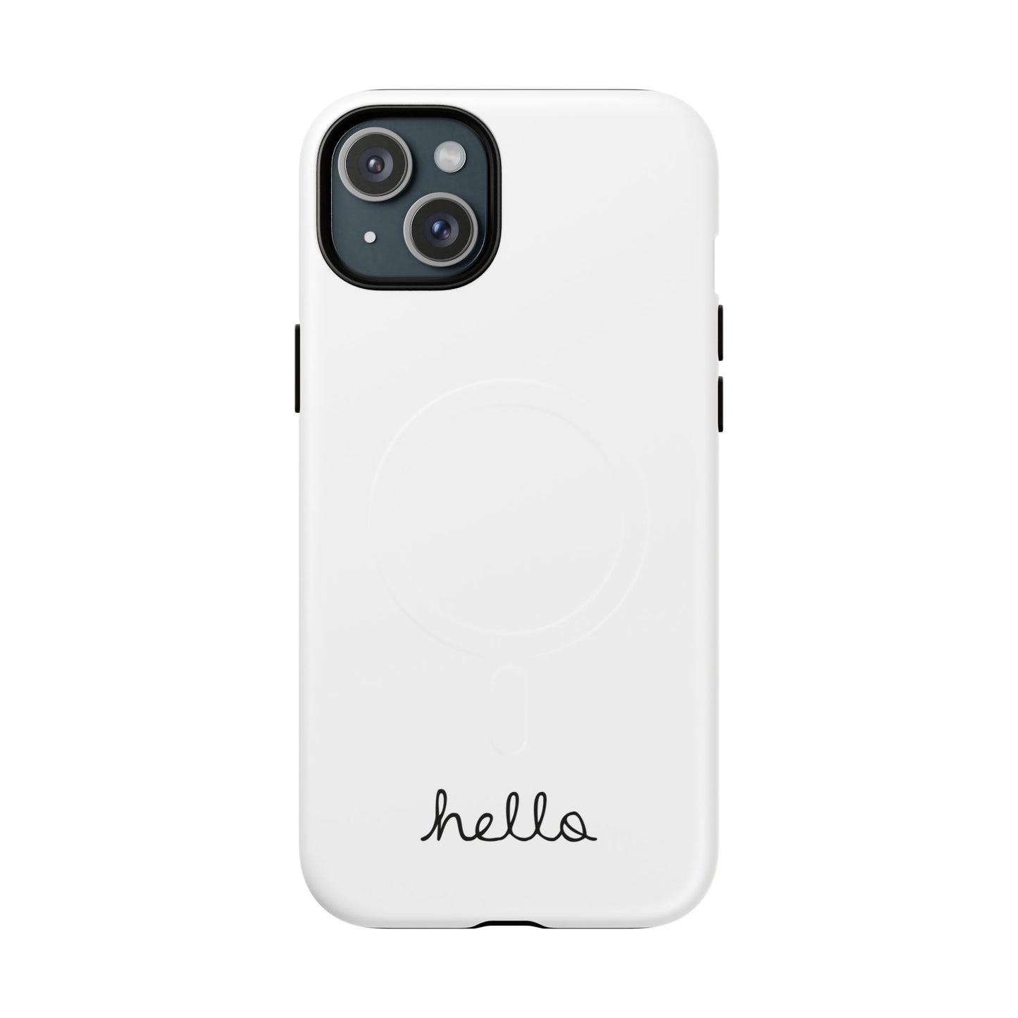 Minimalist iPhone Magnetic Case "Hello"